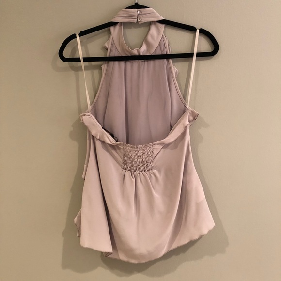 BCBG Maxazria // Silk Ruffled Halter Blouse - Picture 3 of 3